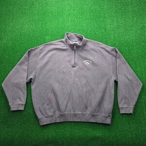 Tommy Bahama Relax Sweater Mens 2XL Gray Long Sleeve Pullover 1/4 Zip‎ Outdoor